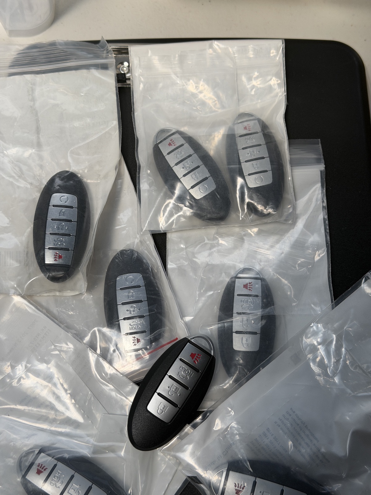Automotive key fobs ready for locksmith service